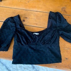 Short Sleeve Tie Bust Top from HOLLISTER